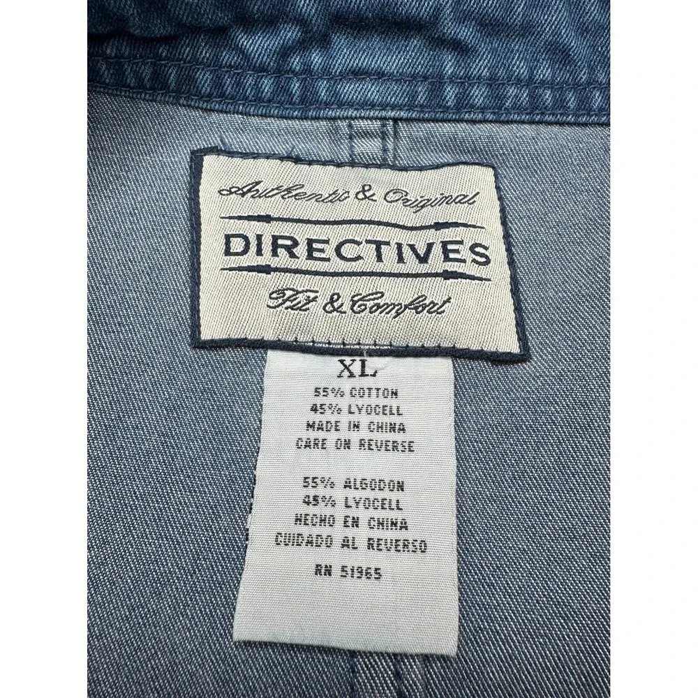 Vintage Denim Overall Pinafore Dress Women XL Maxi Blue Cotton Lyocell - Picture 8 of 11